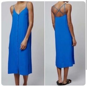 COPY - TopShop Blue Button Front Dress 👗